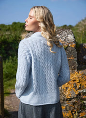 Cable Funnel Neck Sweater