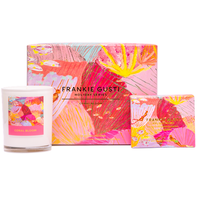 Frankie Gusti Candle & Steamer Duo- Coral Bloom