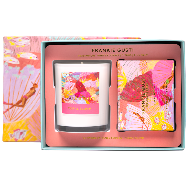 Candle & Steamer Duo- Coral Bloom