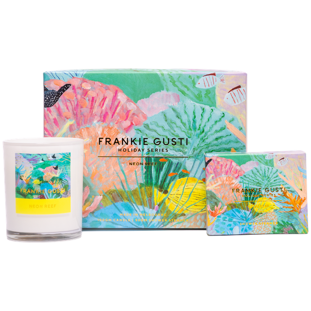 Frankie Gusti Candle & Steamer Duo- Neon Reef
