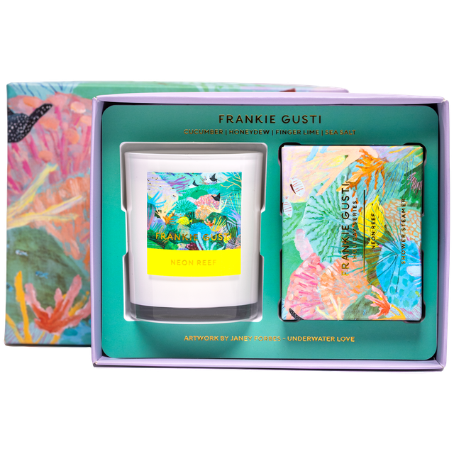 Candle & Steamer Duo- Neon Reef