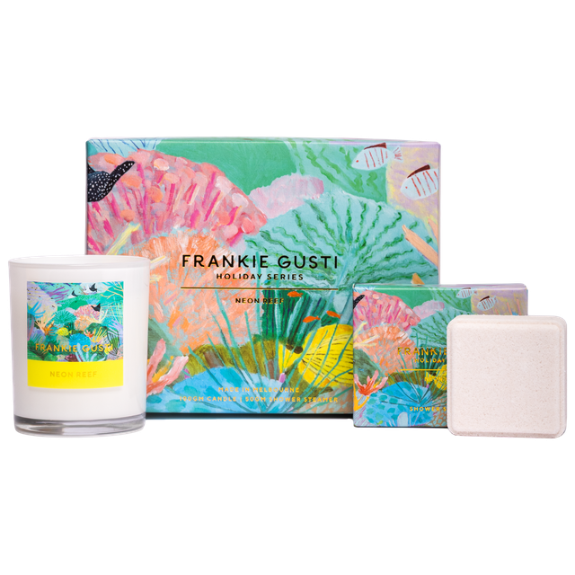 Candle & Steamer Duo- Neon Reef