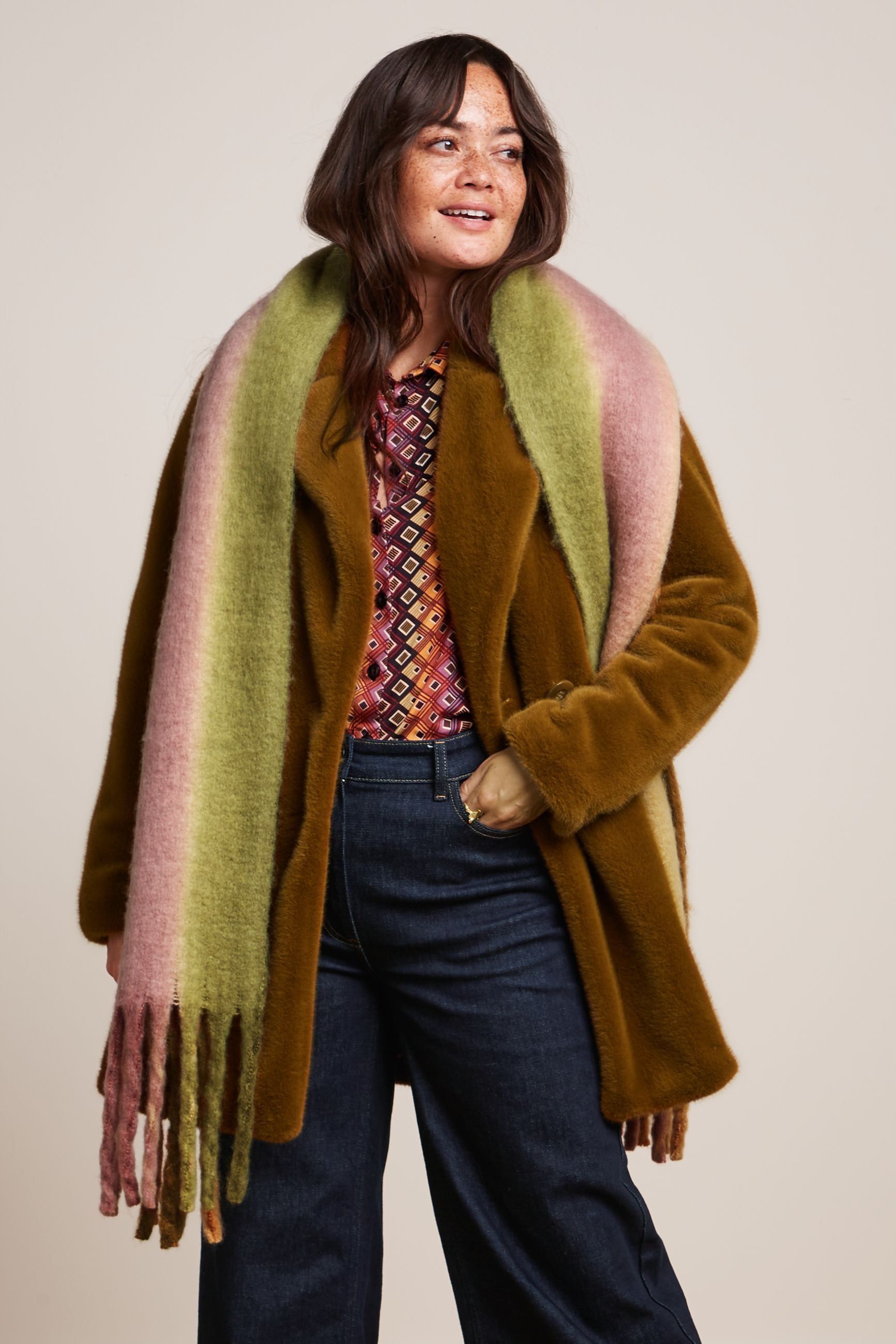 King Louie Cat Scarf-Woodbine Green