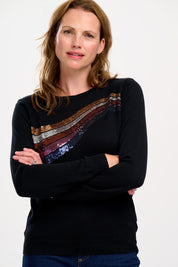 Cece Jumper-Sequin Wave