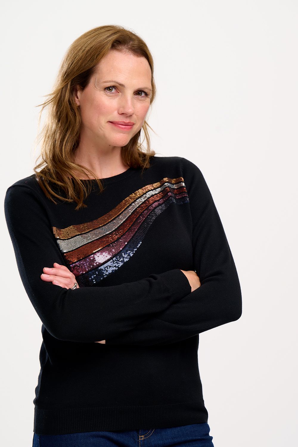 Cece Jumper-Sequin Wave