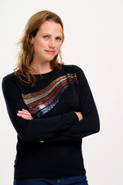 Cece Jumper-Sequin Wave