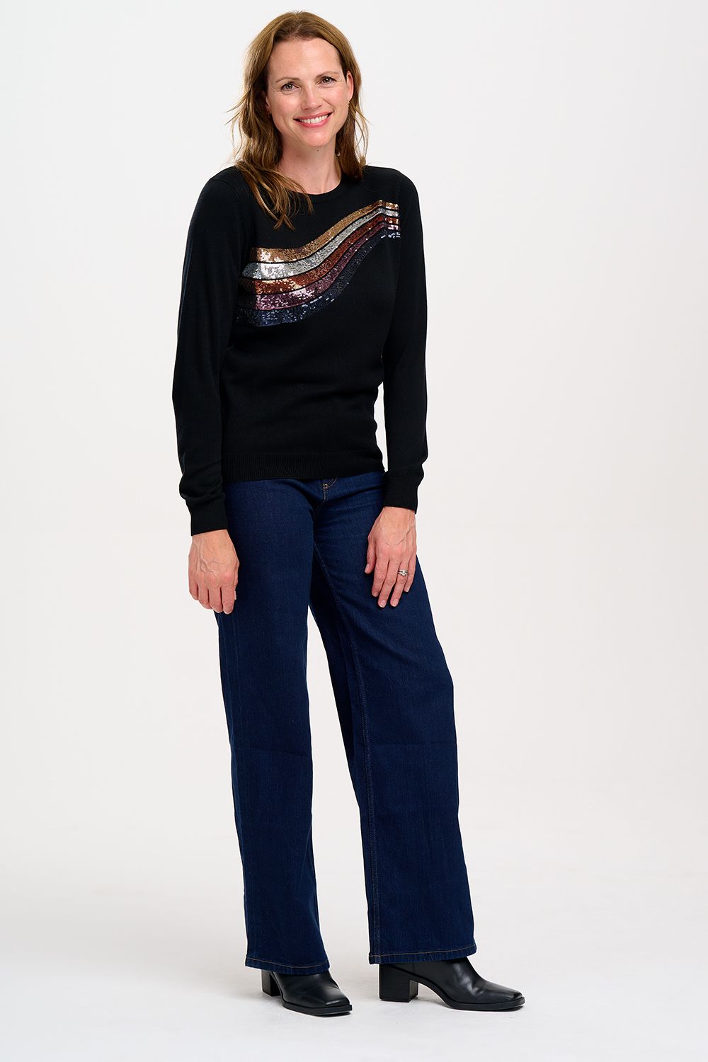 Cece Jumper-Sequin Wave