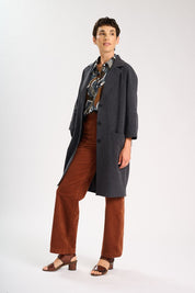 Celine Wool Coat- Charcoal