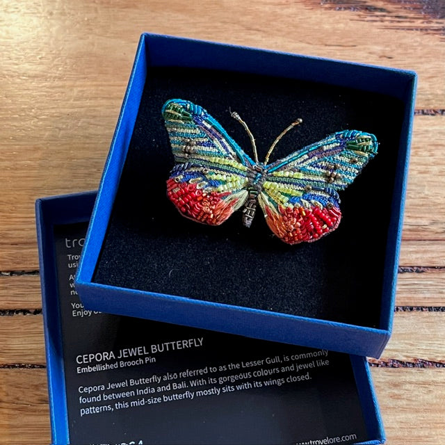 Cepora Jewel Butterfly Brooch