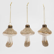 Champagne Glitter Mushrooms- Box Set of 3