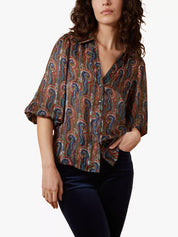 Charlie Shirt- Swirls & Strangers Print