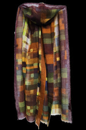 Directions International Check Please Mustard Wool Scarf