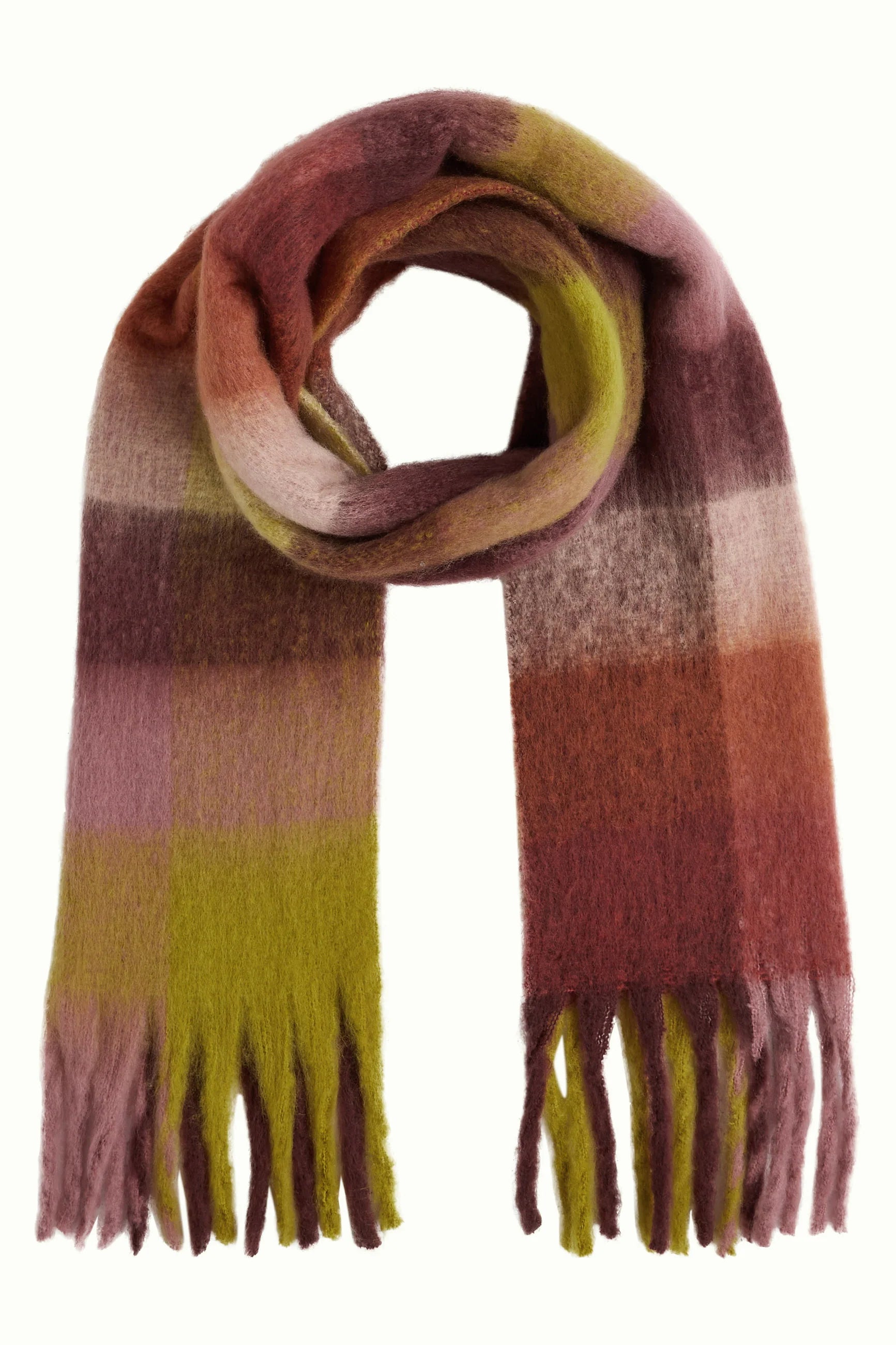 King Louie Check Scarf Multi in Porto Red