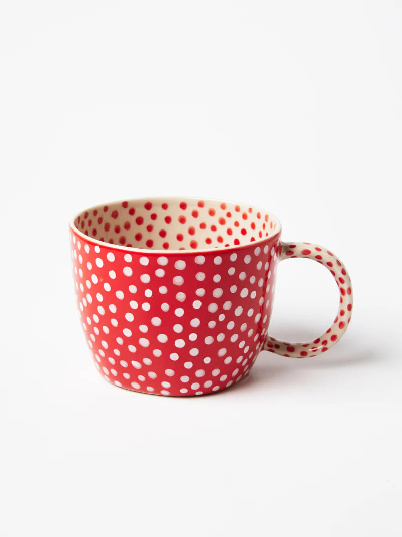 JOnes & Co Chino Mug in Red Spots
