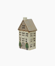Christmas Tealight House Stone w/ Pots