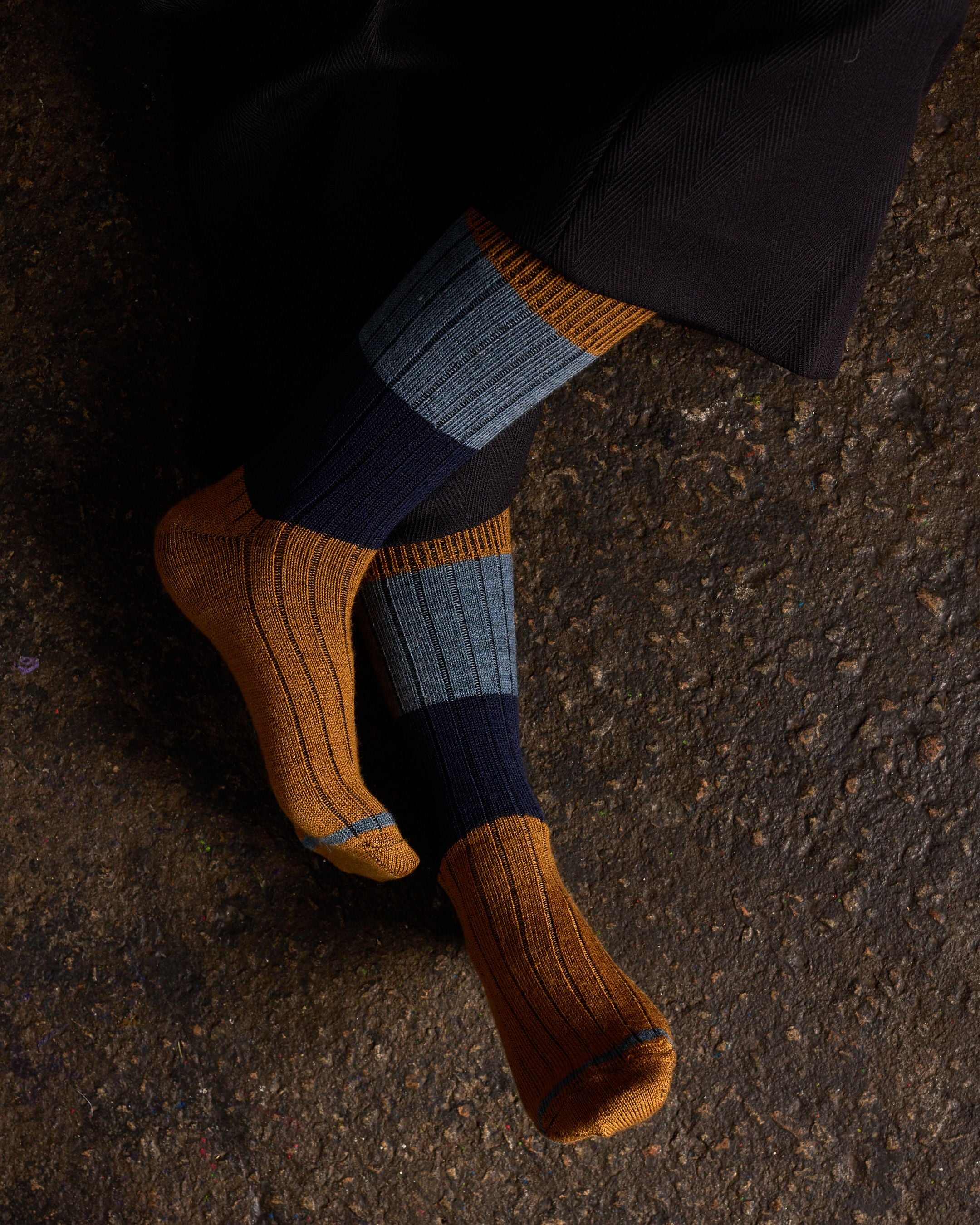 Chunky Rib Wool Socks