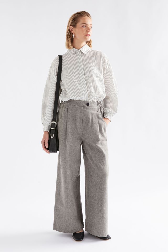 ELK Citta Linen Cotton Pant in Graphite