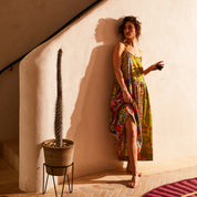 Sage x Clare Claudia Patchwork Dress