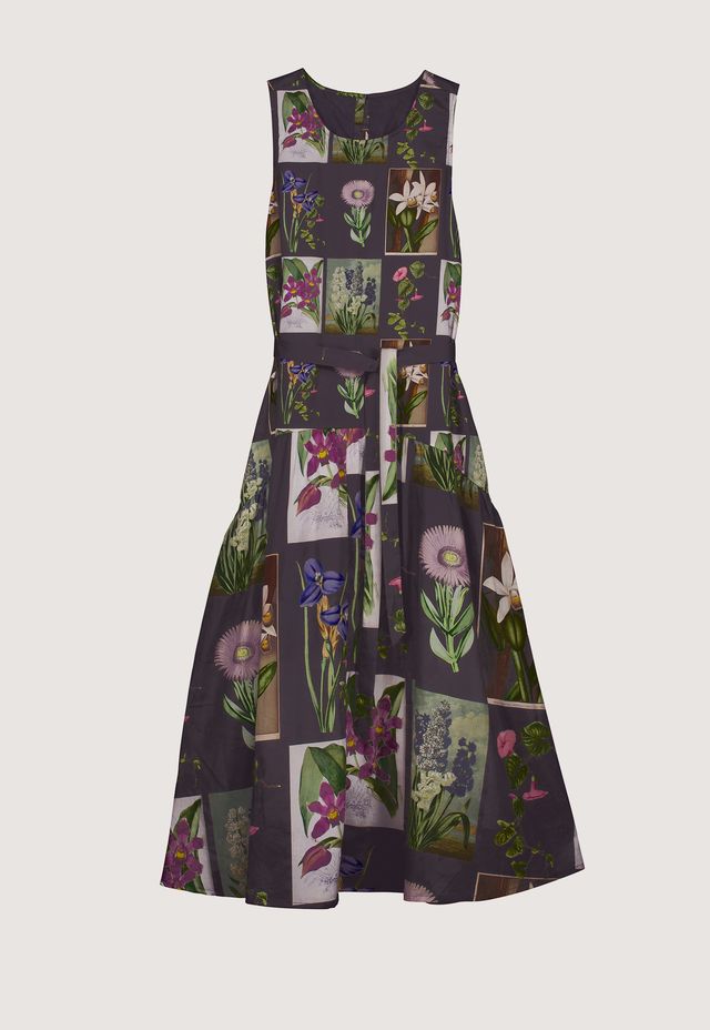 Clementine Dress- Charcoal Archive Floral