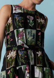 Clementine Dress- Charcoal Archive Floral