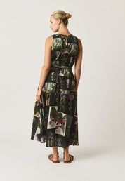 Clementine Dress- Charcoal Archive Floral