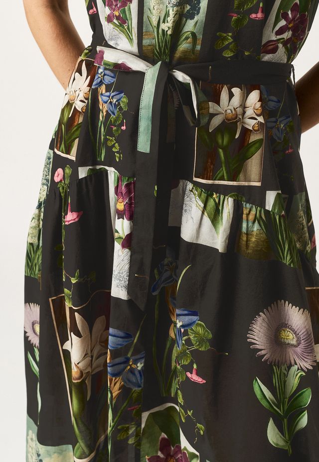 Clementine Dress- Charcoal Archive Floral