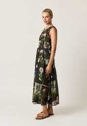 Clementine Dress- Charcoal Archive Floral