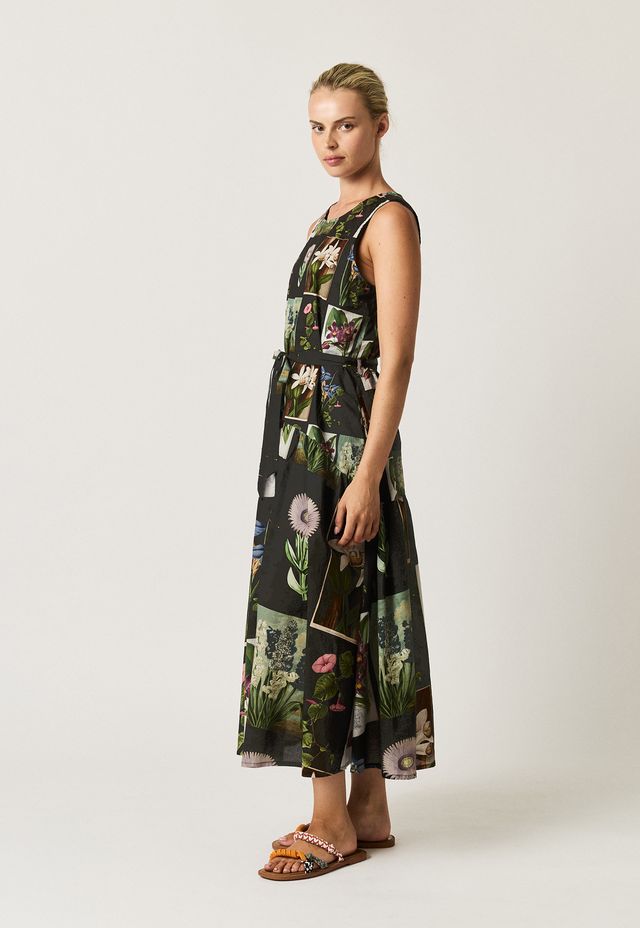 Clementine Dress- Charcoal Archive Floral