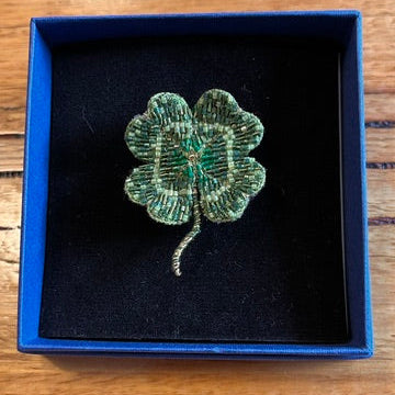 Trovelore Embellished Brooch PIn Vintage Clover