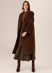Cohen Long Wool Coat- Walnut