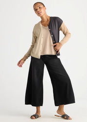 Colour Block Cardi- Natural