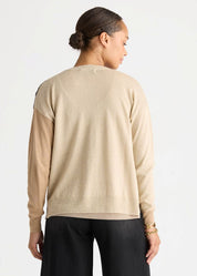 Colour Block Cardi- Natural