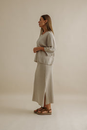 Coral Tee Pullover- Sand Combo