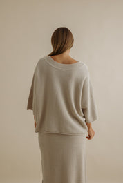 Coral Tee Pullover- Sand Combo