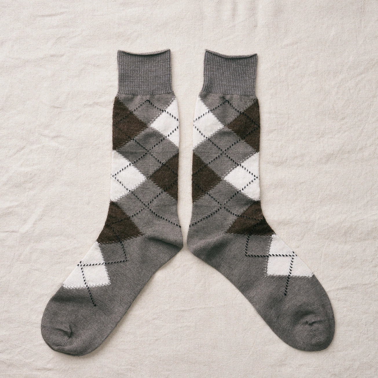 Cotton Alpaca Argyle Socks