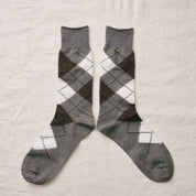 Cotton Alpaca Argyle Socks
