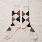 Cotton Alpaca Argyle Socks