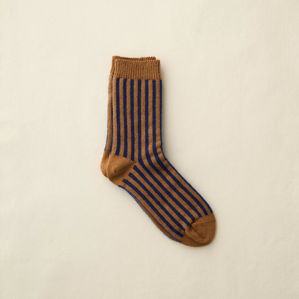 Organic Cotton Mohair Stripe Socks