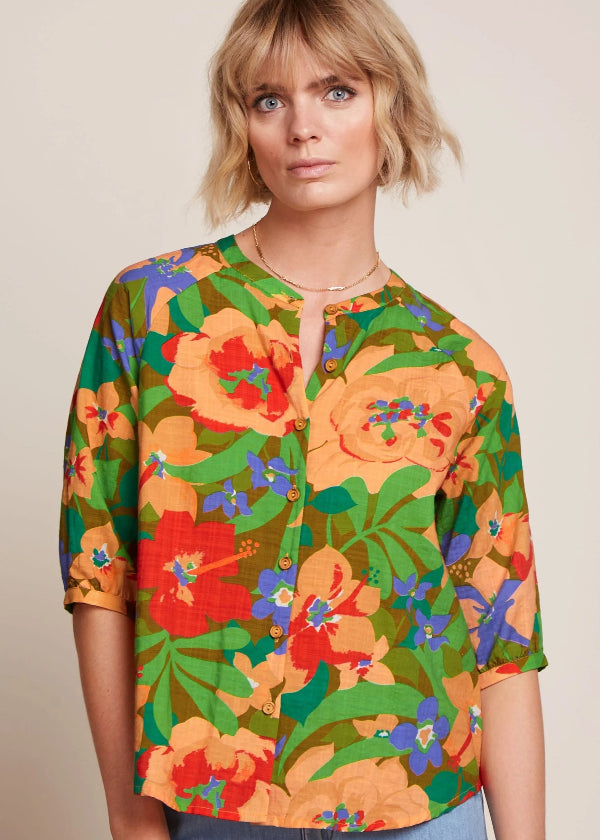 King Louie Cybil Blouse in Therese print