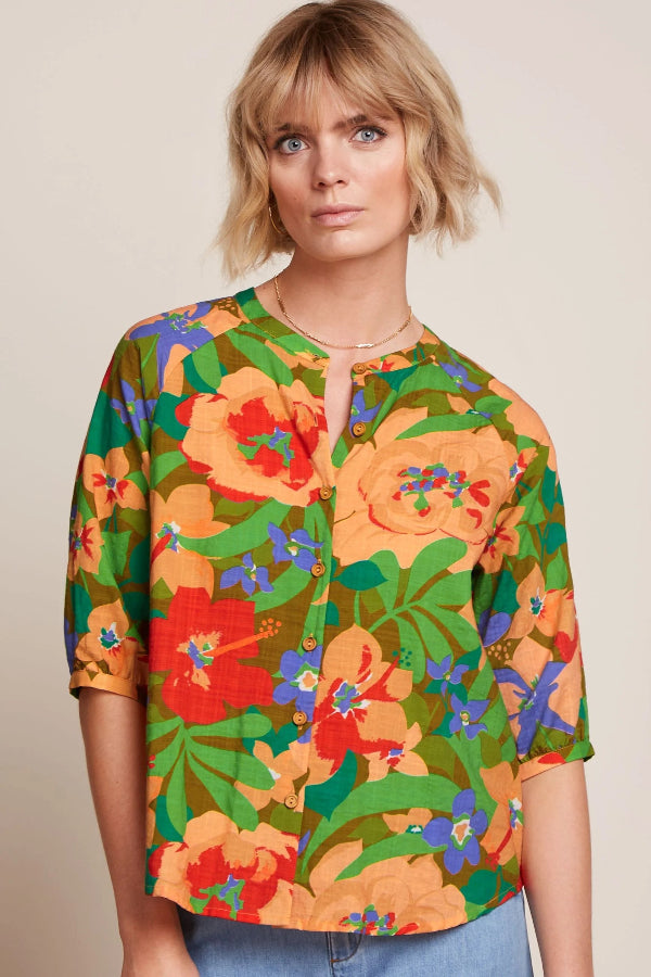 King Louie Cybil Blouse in Therese print
