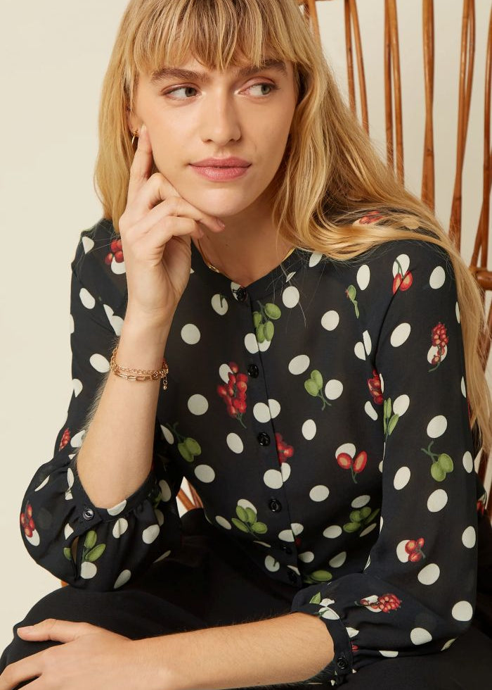 King Louie Cybil Blouse Briny Black