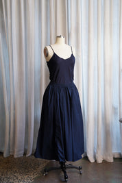 Ulla Cotton Poplin Skirt- Dark Navy