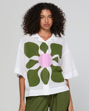 Boom Shankar Dahlia Cotton Shirt in Cosmos print