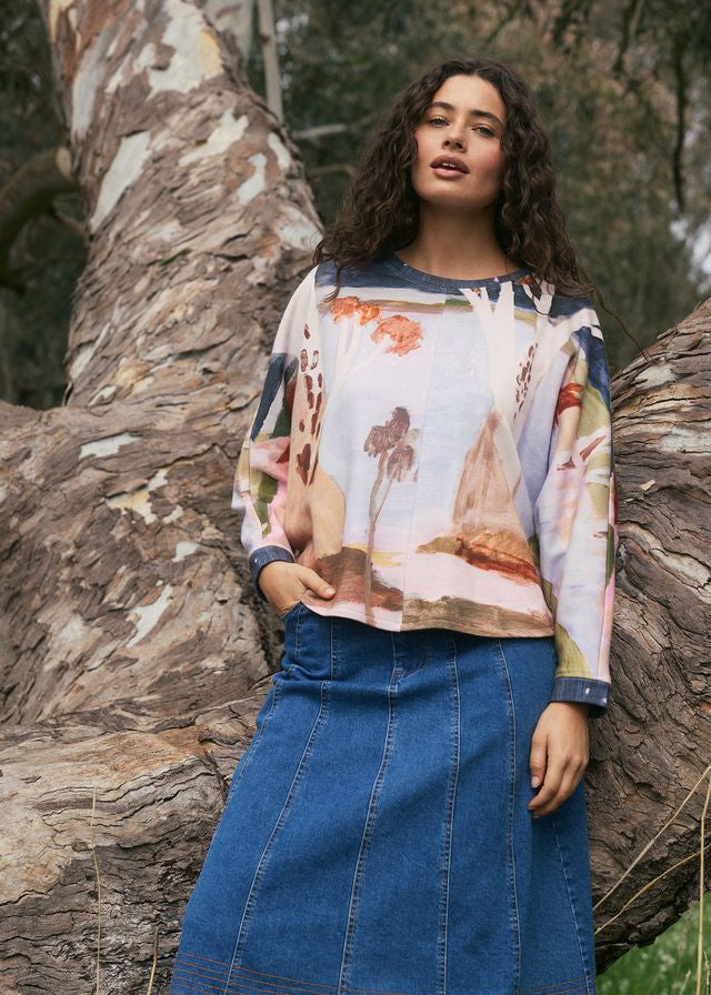 Nancybird Dahlia Batwing Sweat Night Herons