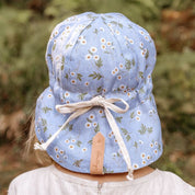 'Lounger' Reversible Flap Sun Hat- Daisy