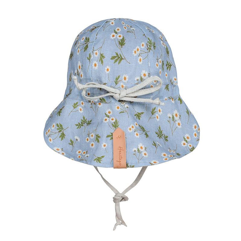 'Lounger' Reversible Flap Sun Hat- Daisy