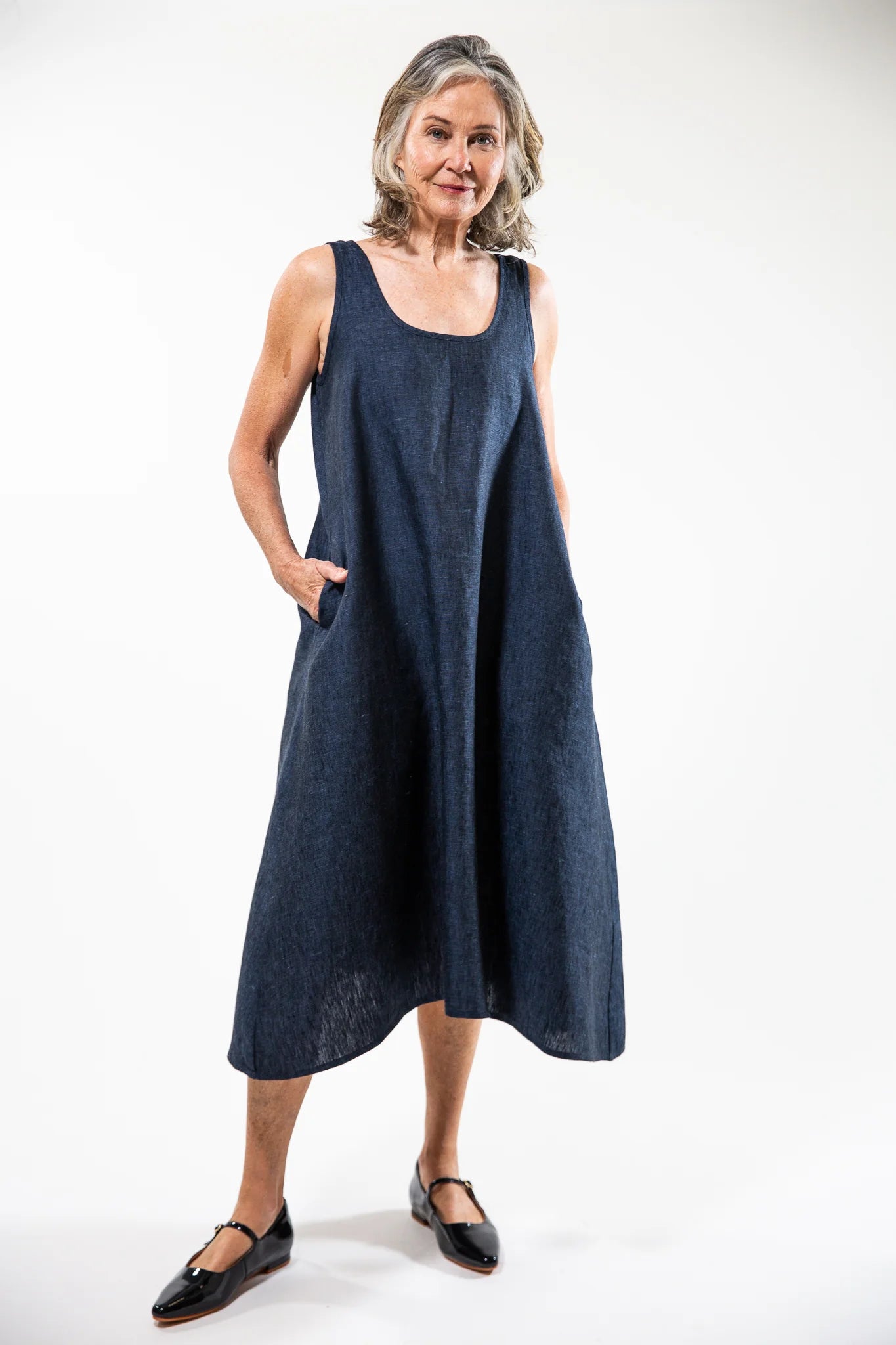 Eva's Sunday Danni Slip Dress- Navy