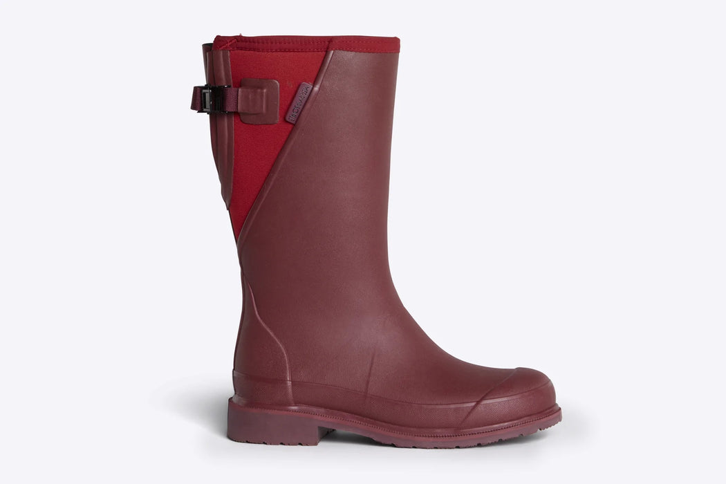 Darcy Calf Length Boots- Beetroot