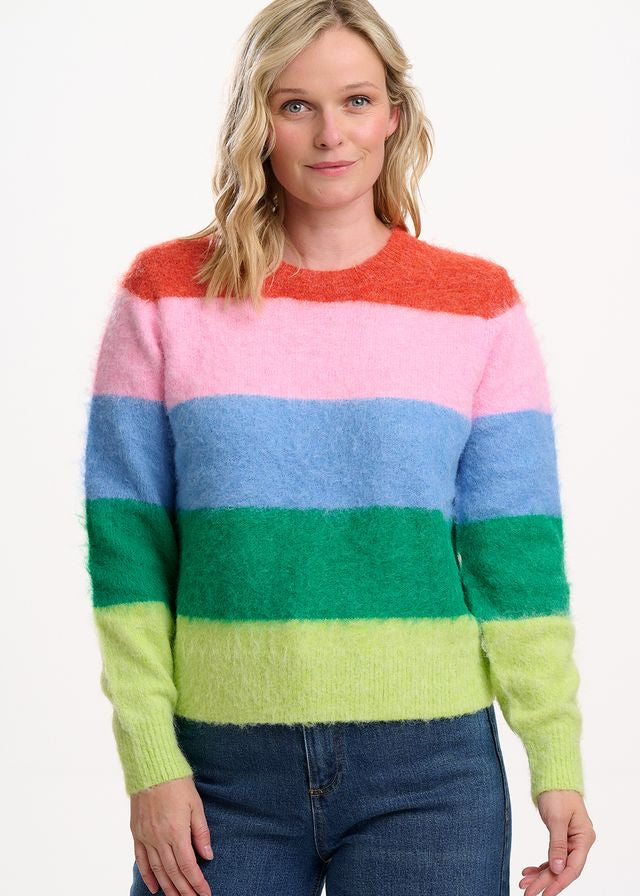 Sugarhill Brighton Dayna Jumper Rainbow Stripes