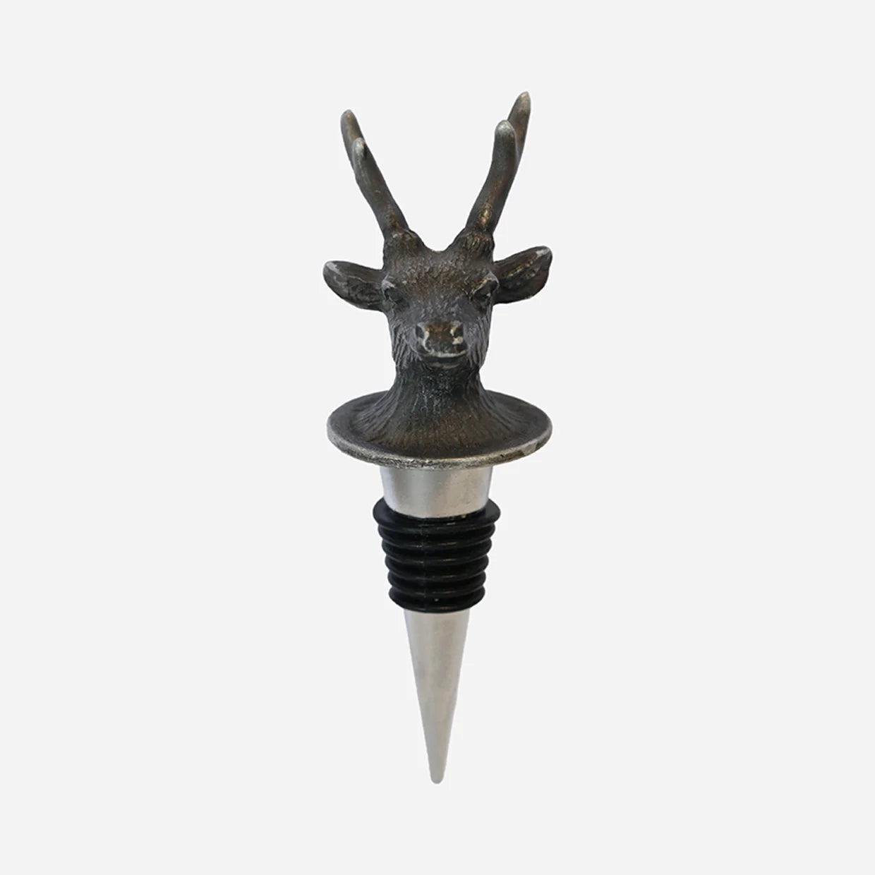 CC Interiors Deer Bottle Stopper Pewter Finish
